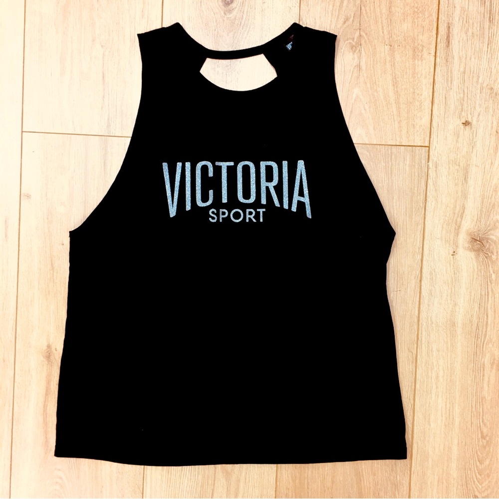 Victoria Secret Sport logo tank top workout fitness baggy sleeveless large - Picture 4 of 4